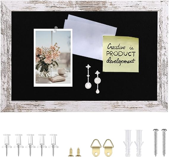 Aitakatta Black Felt Bulletin Board, Decorative Bulletin