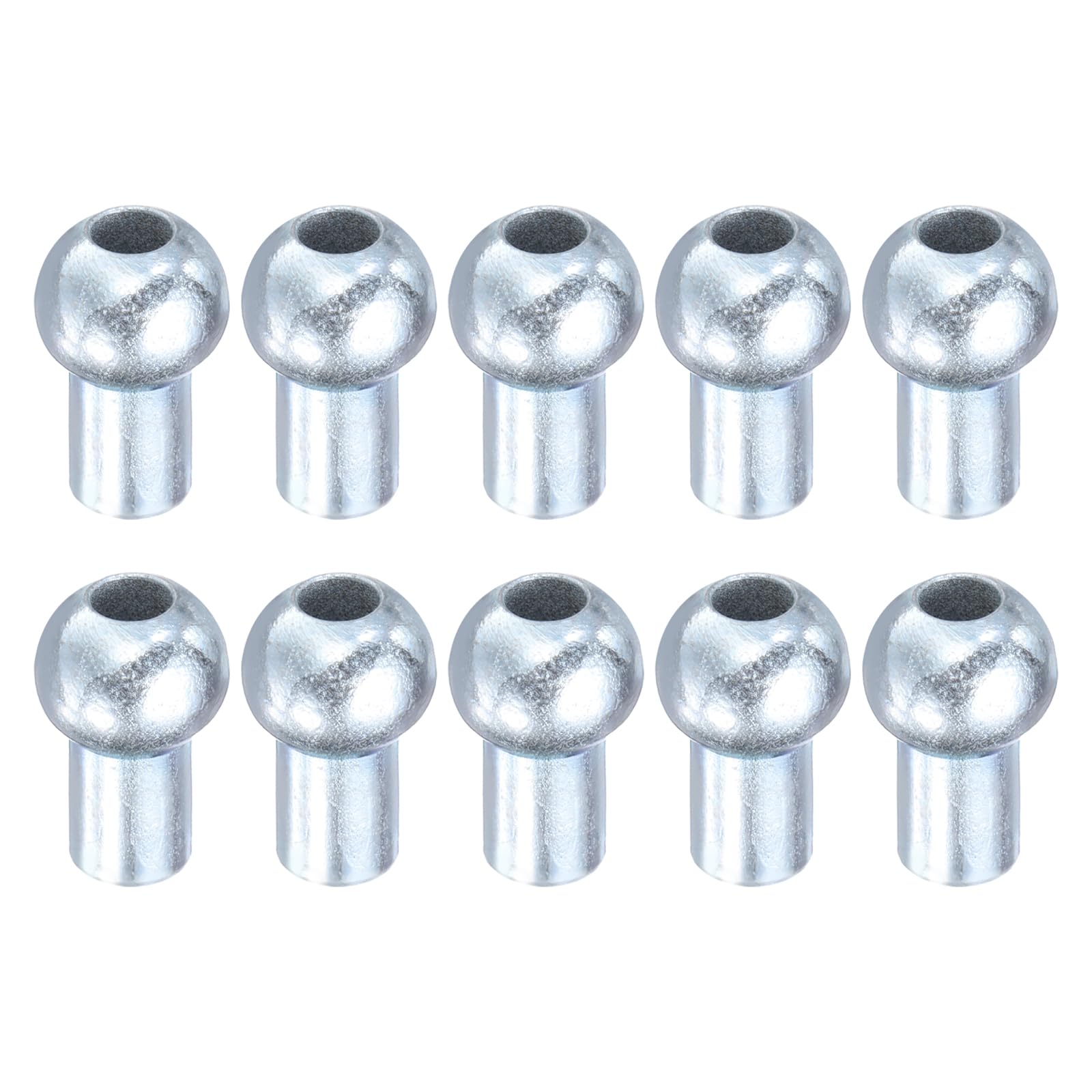 PATIKIL Cable Ball Stopper, 10pcs Gym Machine Accessories for 5mm Cable Fitness Equipment Wire Rope Port Joint Replacement Parts for Home Gym Machine, Silver