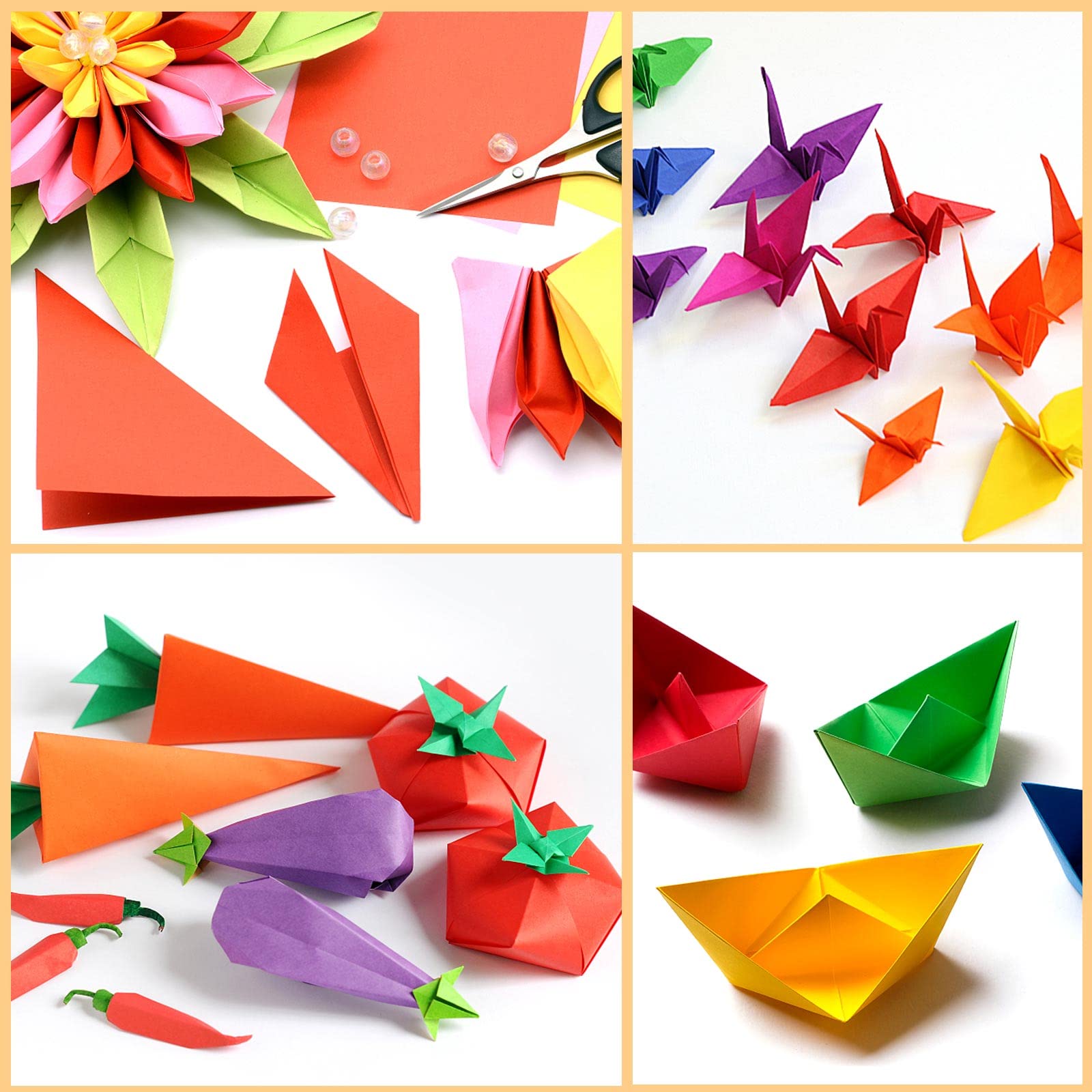 Papier Origami 100 Feuilles 15x15 Cm - 50 Couleurs Pour Activités Créatives Enfants Et Adultes