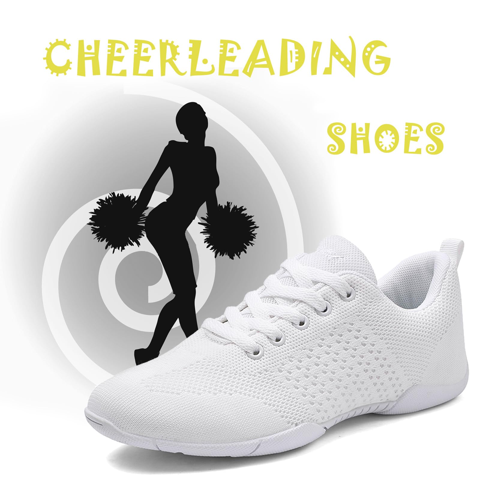 Chaussure de Cheerleading pour Femmes Gymnastique aérobique Légères Chaussures de Danse Mode Gymnastique Baskets