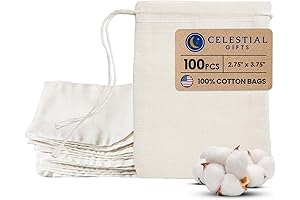 Muslin Bags 100 pcs for Herbs and Spices