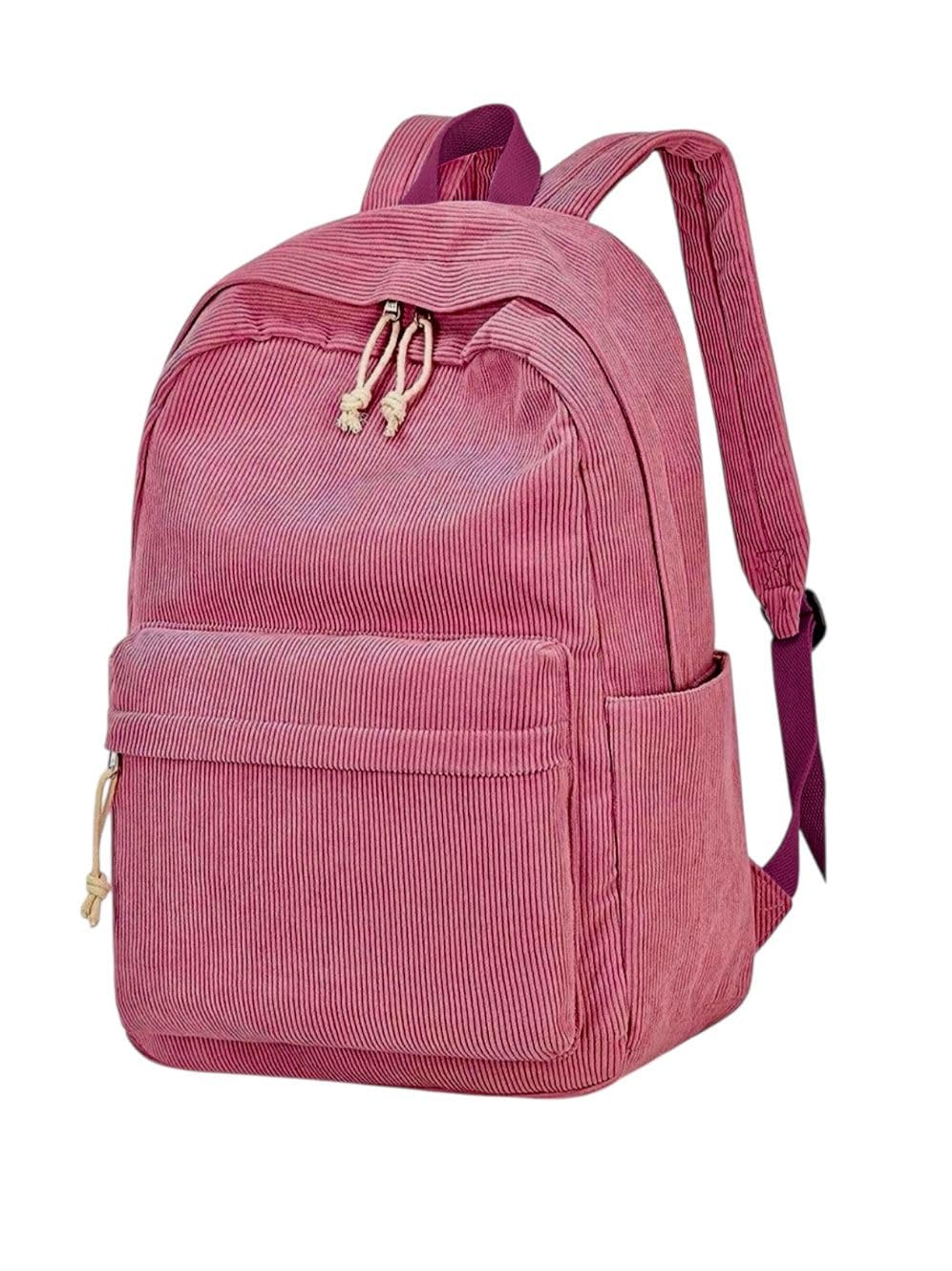 School & College Backpack for Teens Large 25L Corduroy Bookbag Lightweight for Girls Women Lightweight Travel Backpack-image-4
