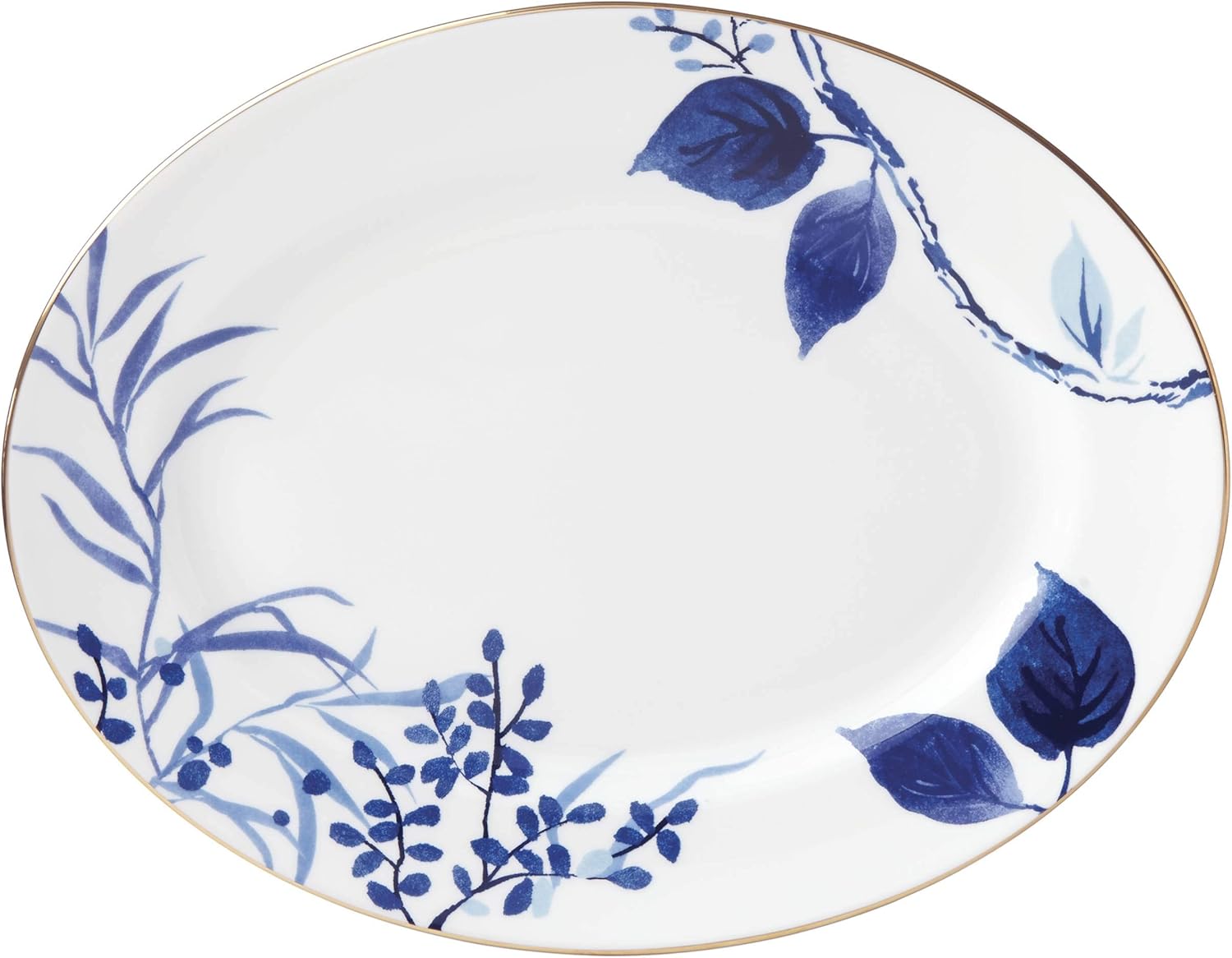 Kate Spade Birch Way Indigo 5-piece Place Setting, 4.4 LB, White