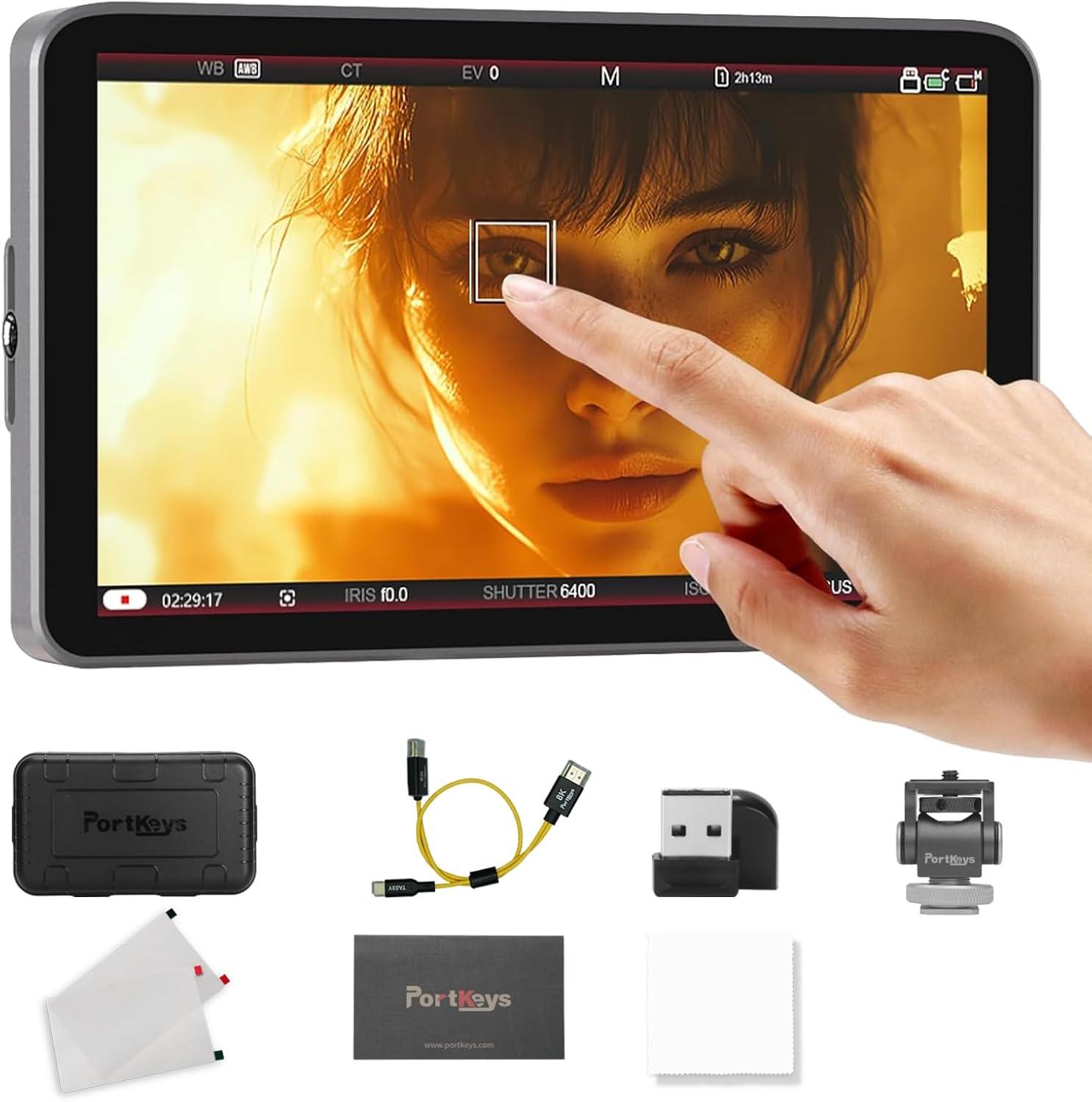 Portkeys LH7C Camera Monitor 7" 1000nit Field Monitor Wired Control for A7M V/A7M IV/A9 II/A9M3/FX3/FX30/A1/A7S III, R1/R5 Mark II/6 Mark III, BS1H/BGH1/GH5 II/GH6/7, etc