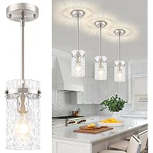 3 Pack Brushed Nickel Pendant Lights Kitchen Island Modern Hanging Light