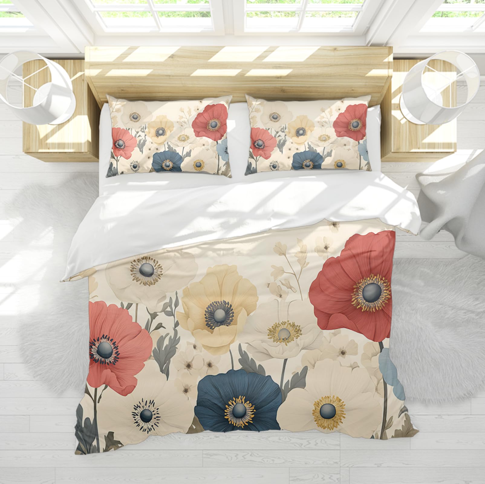 Housse de couette vintage floral pour transformer votre chambre en un cocon boho chaleureux
