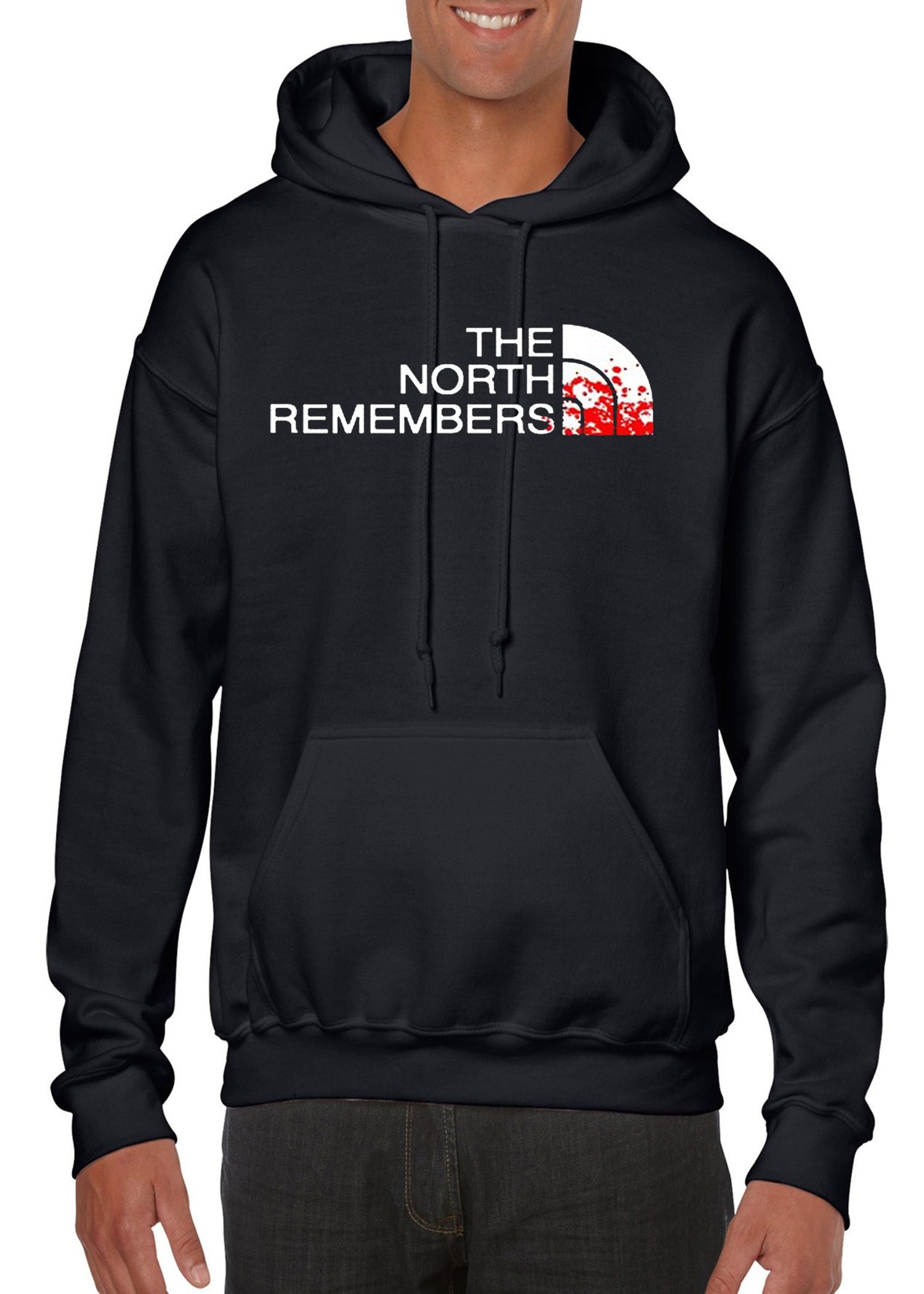 Zoobie Apparel The North Remembers Funny Parody Unisex Hoodie Sweatshirt Hooded Sweaters (Black-Large)