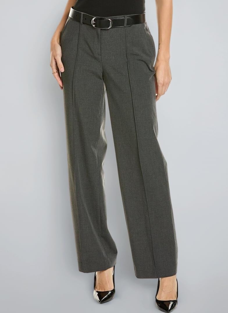 Women's Fly Front Slash Pocket Pintuck Trouser [ Pants