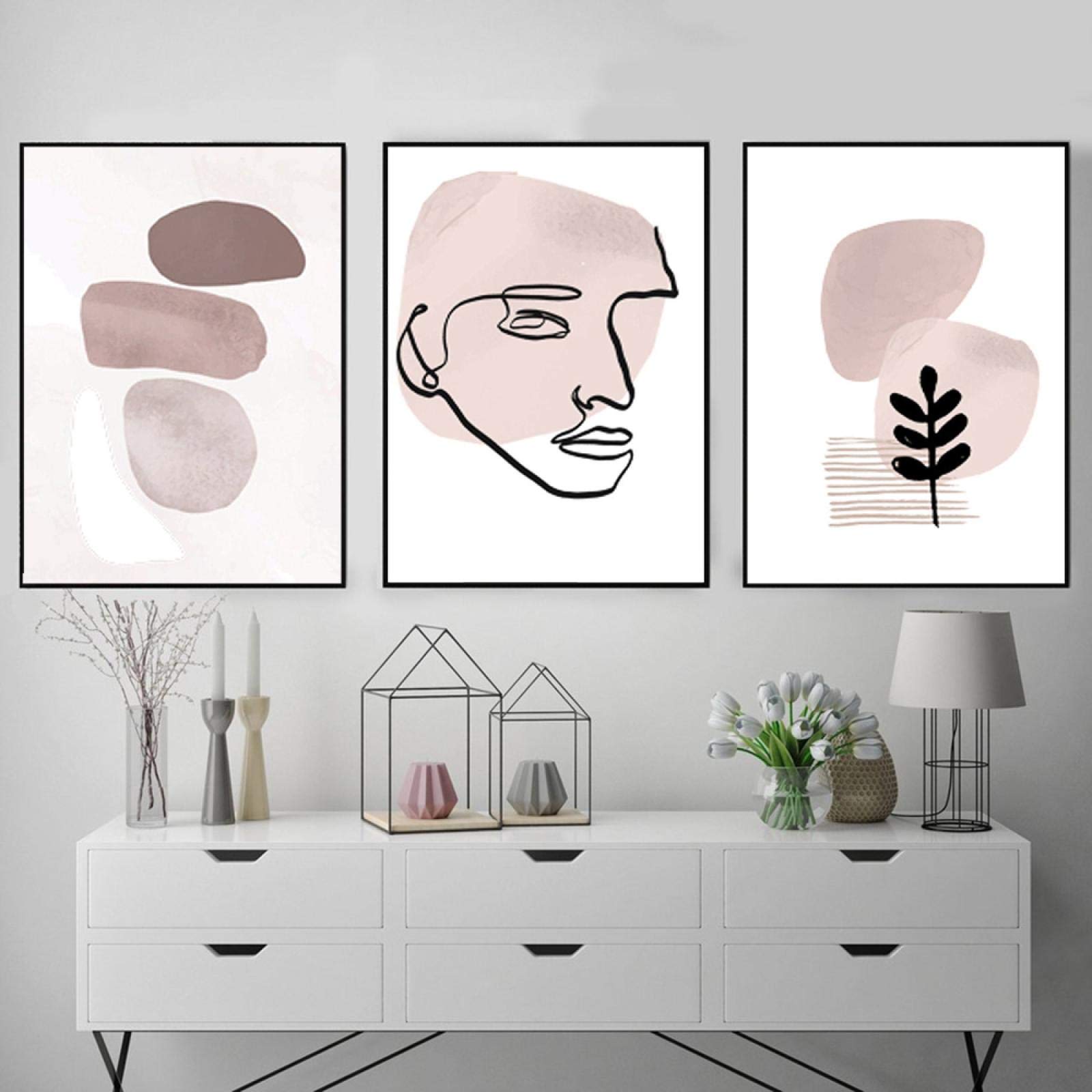 Affiches art mural grand format 70x100cm triptyque scandinave - 7
