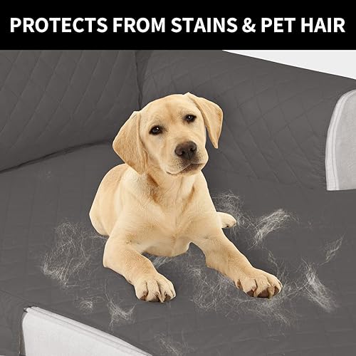 Miniatura 588 de Easy-Going - Funda reversible para sofá, resistente al agua, con varillas de espuma y correas elásticas, protector de muebles para mascotas y perros