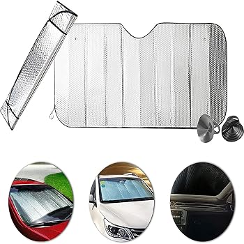 Windscreen Sun Shade for Car inside, Windshield Sun Shade Front Window Sunshades Foldable UV Front Screen Sunshade Cover Protector Keep Car Cool Windshield Dust Cover Frost Snow Ice Cover for SUV