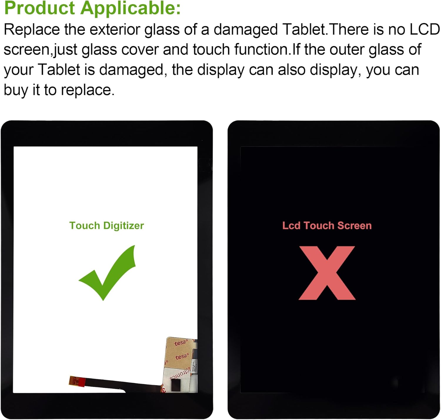 New Touch Screen Digitizer Replacement for AUTEL MaxiSYS MS908S MS908 MY908 9.7'' with Free Repair Tools Kit.(No LCD Display)