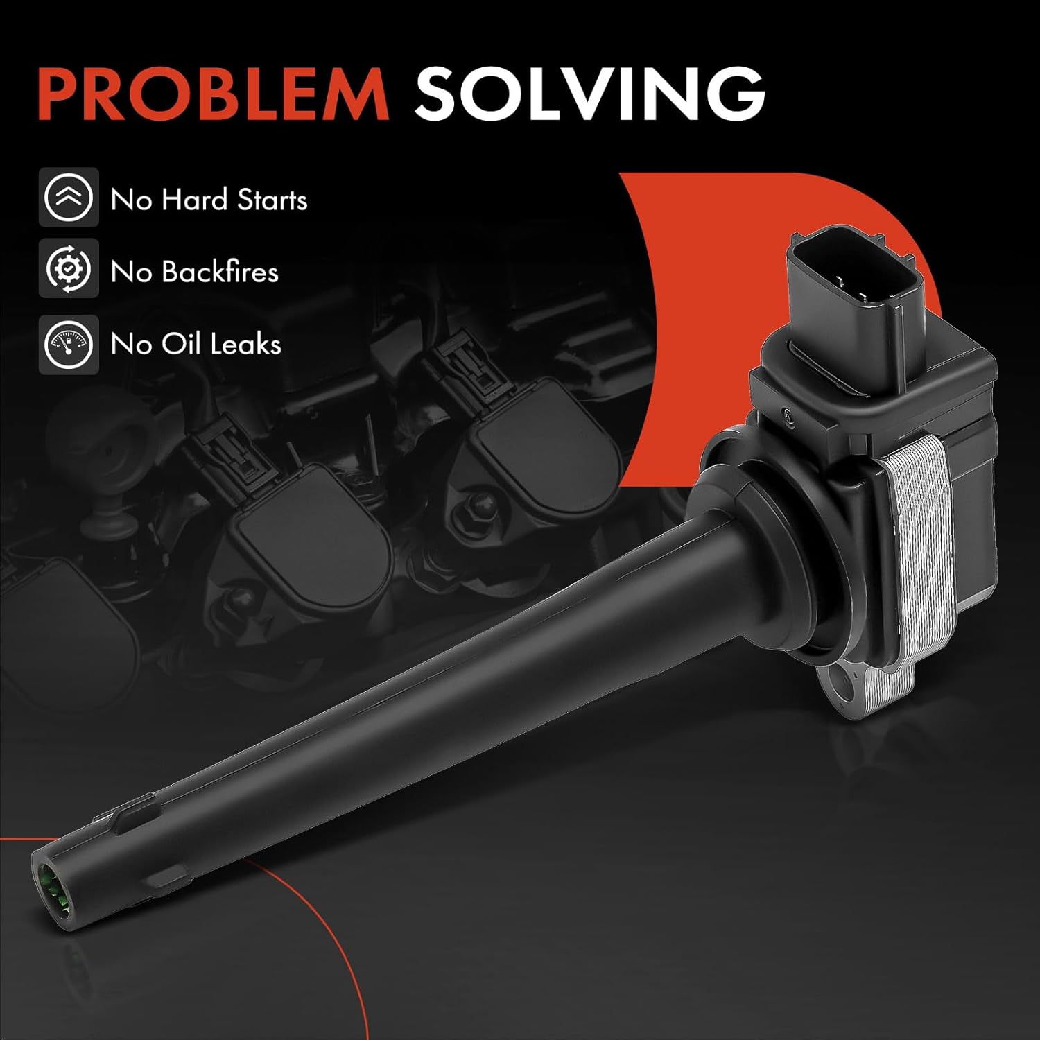 A-Premium Engine Ignition Coil Pack Compatible with Nissan Sentra 2007-2012, 2.0L, 4-PC Set