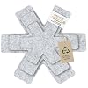 Lot De 8 Protège-Poêles En Feutre 38 Cm - Gris - Protection Empilable Anti-Rayures Et Antidérapante Pour Casseroles, Poêles Et Ustensiles De Cuisine