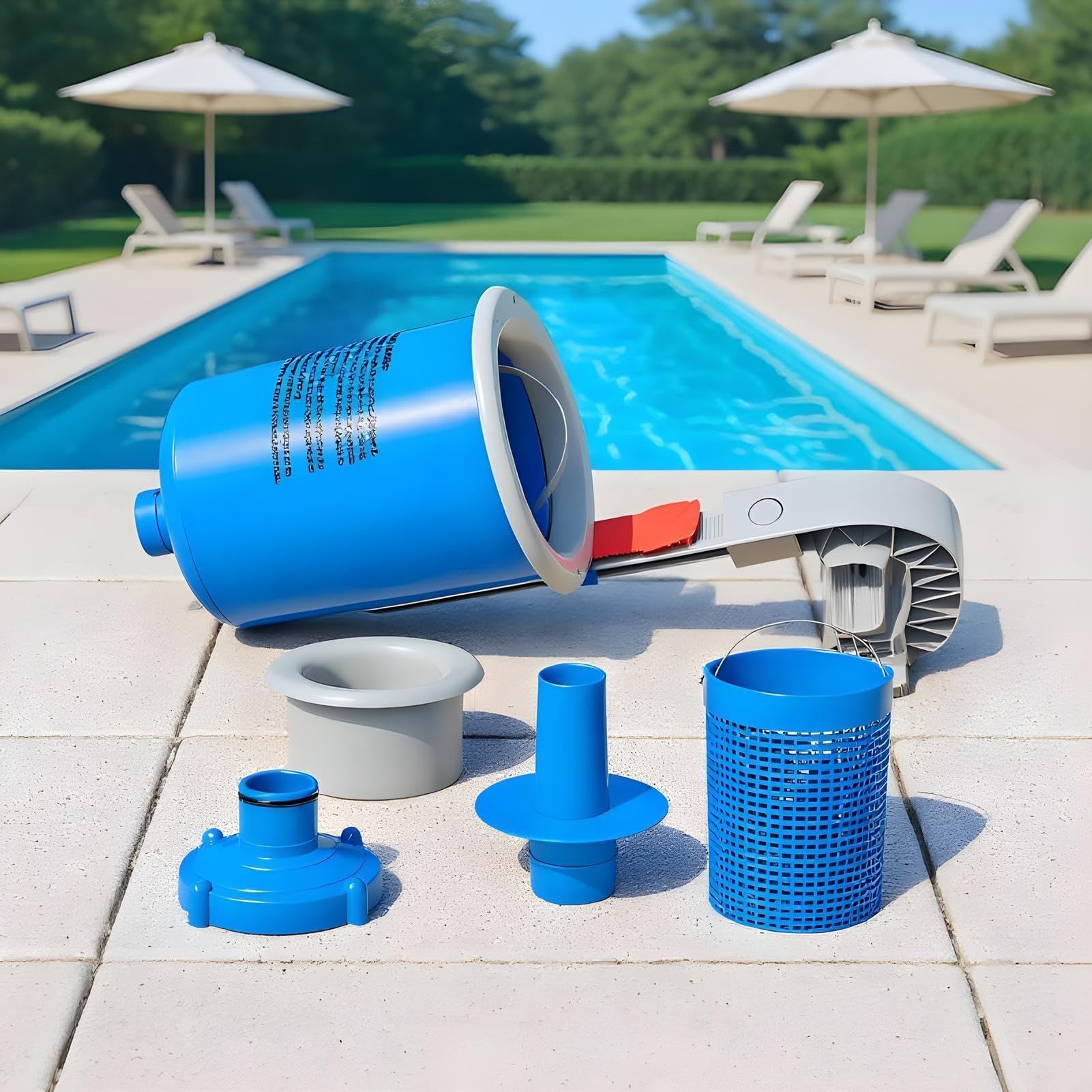 Kit Skimmer Piscina Fuori Terra | Pulizia Automatica,Skimmer Automatico Piscina Fuori Terra - Estate Utilizzo Quotidiano Galleggiante Alta Resistenza Casa Hotel Appartamento Giardino Cortile Retro