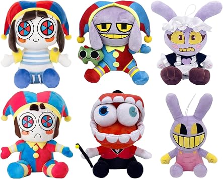 Amazing Circus Plush, Soft Cartoon Circus Character, Cute Fluffy Stuffed Animal Birthday Graduation Gift