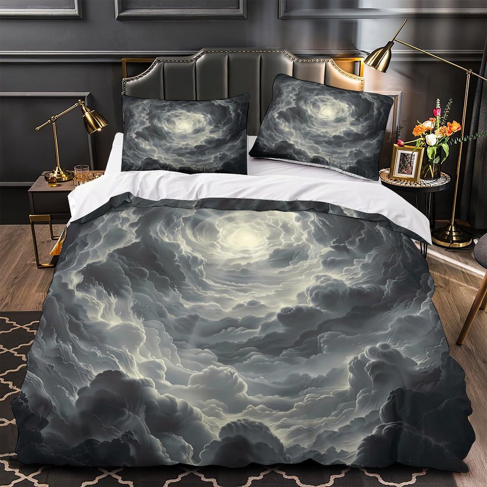 Drap de couette couples et famille grand lit douillet pour l'hiver