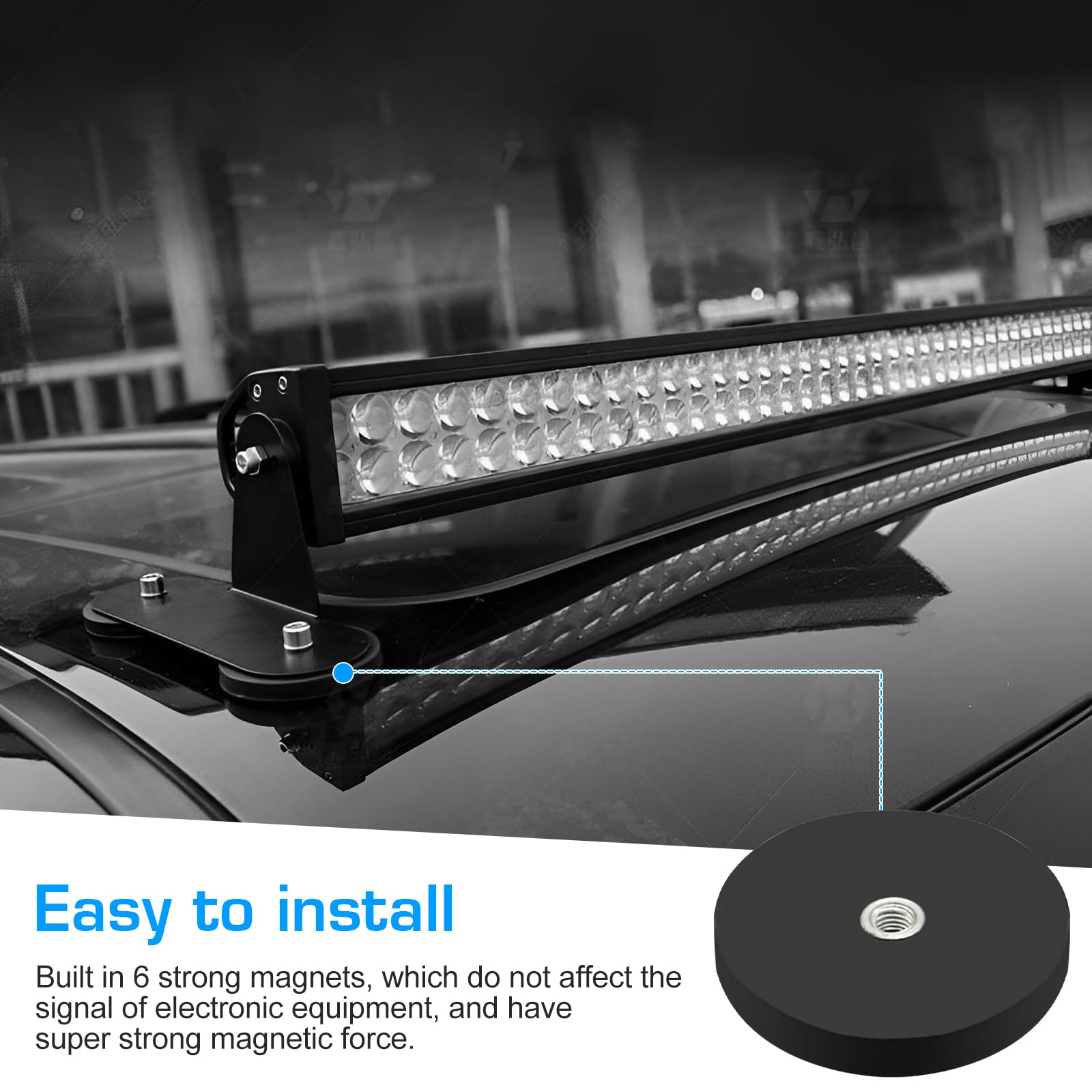 Magneti Al Neodimio Gommati - 4 Pezzi, Ø43mm, Forza 10kg, Con Perno Filettato M6, Per Sospensioni - Foto 10