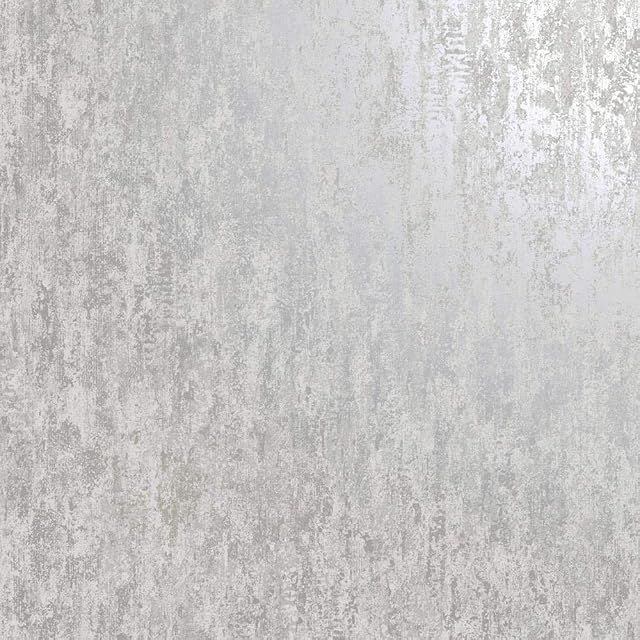 Industrial Textured Metallic Wallpaper Grey Silver Stone Concrete YöL