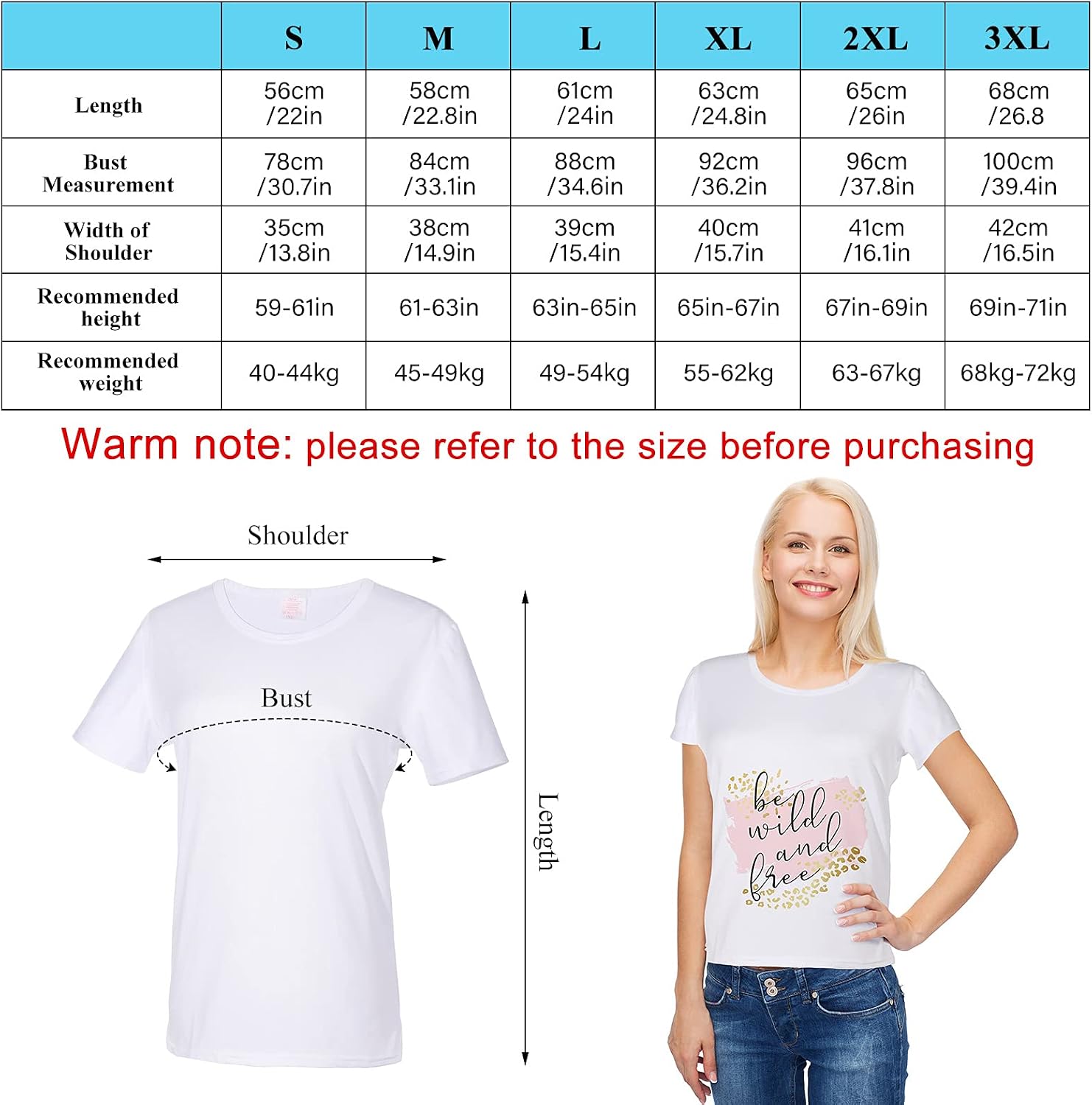Geyoga 4 Pieces Sublimation Blank T-Shirt White Polyester Shirts for Girl Teens Sublimation Short Sleeve T-Shirt