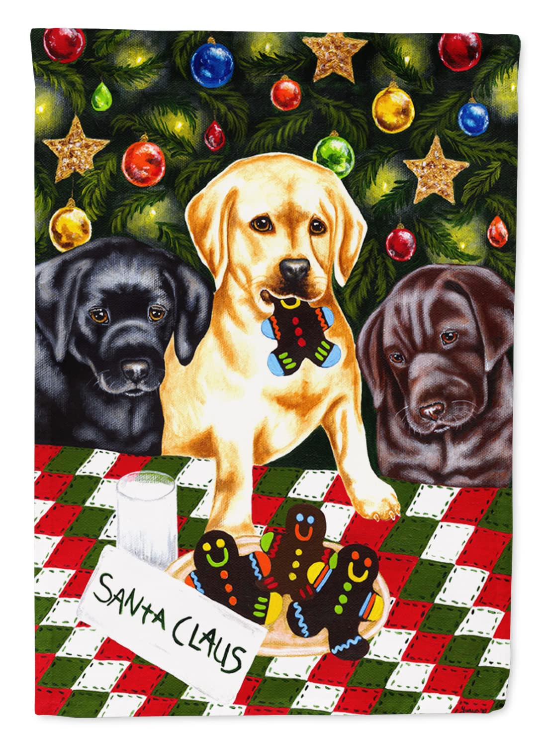 Drapeau de Jardin Labrador de Noël Caroline's Treasures AMB1314GF, Petit Format Multicolore