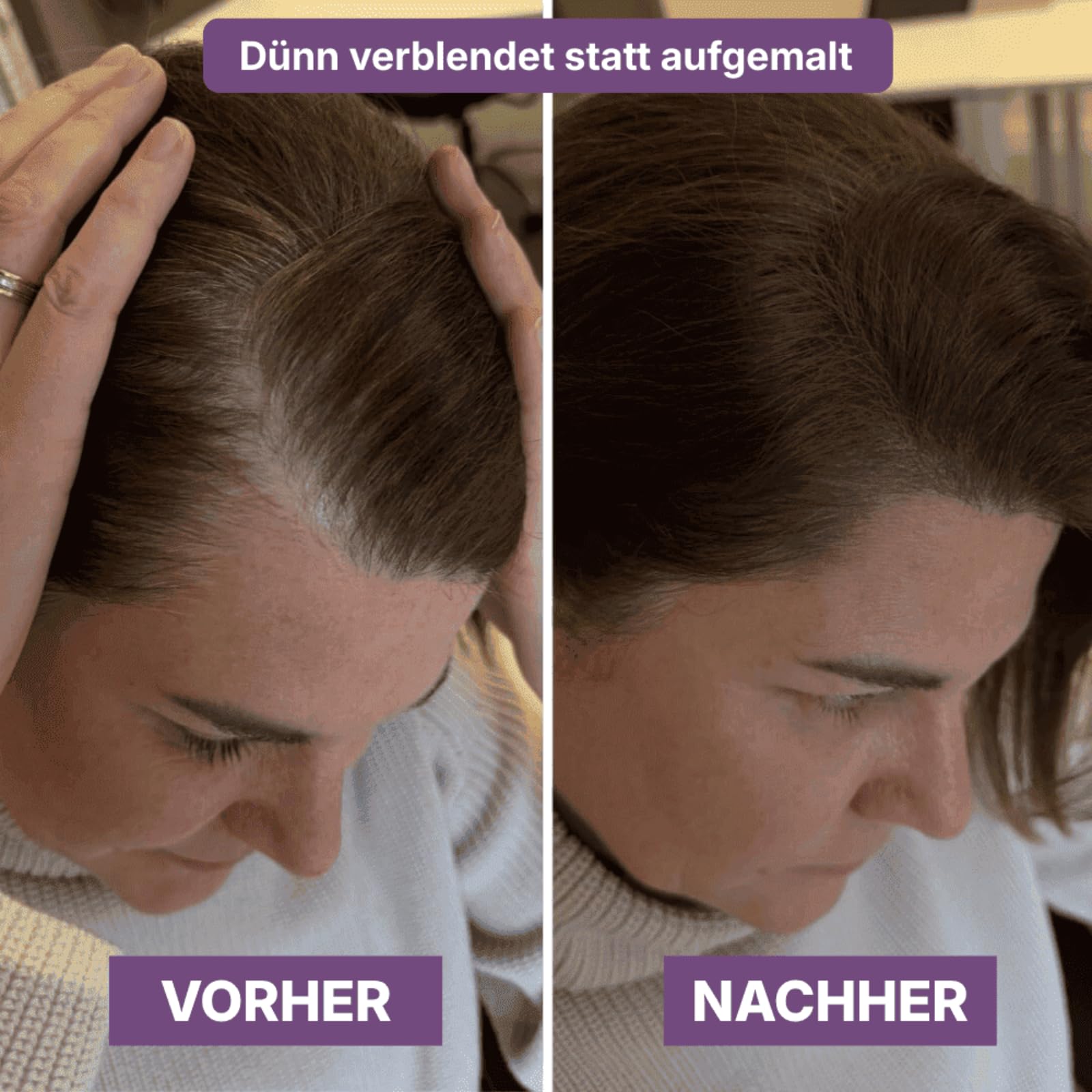 Watch Me Out Haarkaschierer,Haaransatz Concealer Puder,Wasserdicht Schweißfest Haarverdichtungspuder,Natürliches Haar Make-up zum Kaschieren von lichten Haaren,Schont Das Haar
