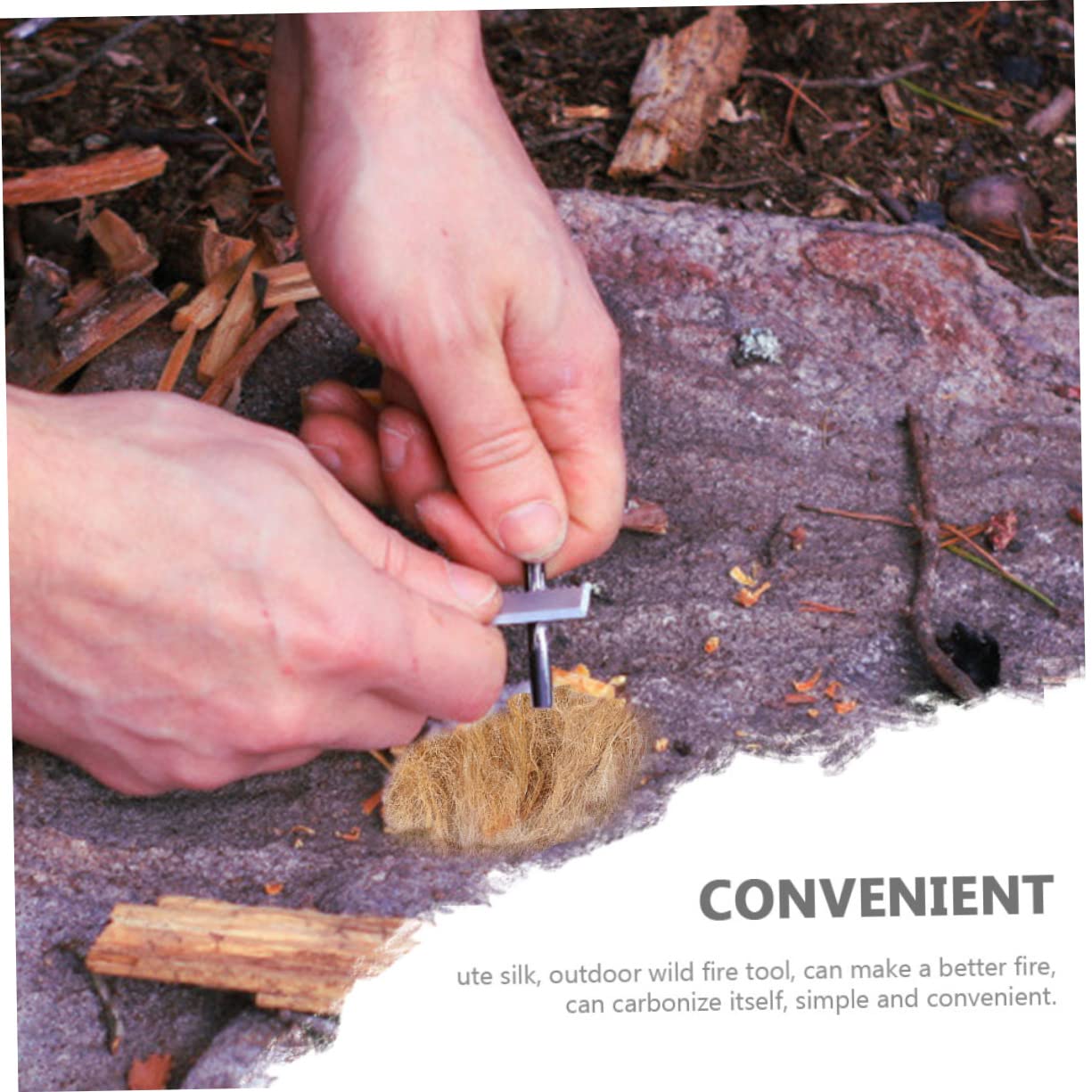 Garneck 3pcs Jute Silk Burning Tool Professional Flame Starter Camping Flame Starter Camping Fire Tool Convenient Fire Starter Outdoor Fire Starter Camping Supply Wild Supply Light Brown