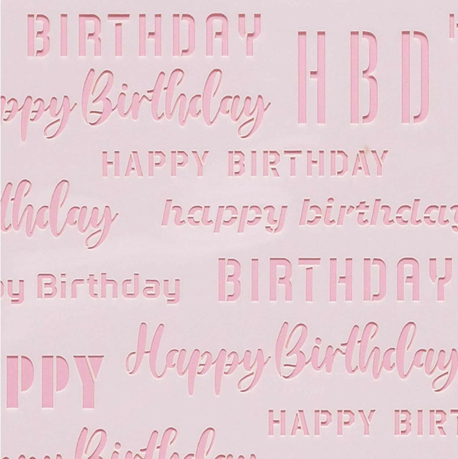 Lacupella Happy Birthday Cake Stencil - Festa - Reusable Cake Decorating Stencil for Birthday Party Cakes