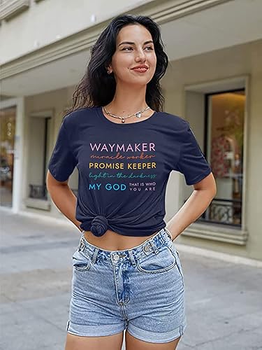 Miniatura 5 de Camisetas cristianas para mujer, regalo religioso, casual, cristianos, inspiradoras, de manga corta