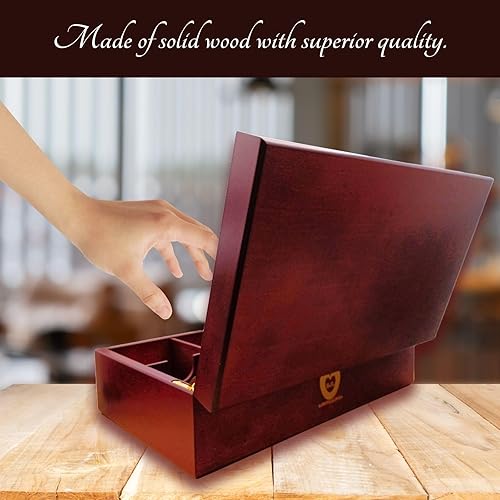 Miniatura 2 de BJOYFUL&LOVED BJL Organizador de bolsitas de té, caja de té de madera con 8 compartimentos, soporte de té de gran capacidad para almacenamiento,