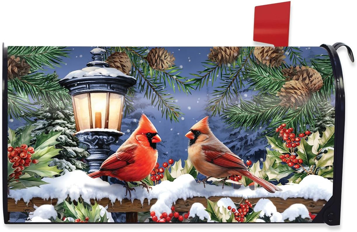 Briarwood Lane Winter Glow Cardinals Oversized Mailbox Cover
