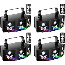 أضواء حفلات U`King DJ Disco Light، إضاءة مسرحية بـ 9 عدسات تدعم DMX512 ويتم تنشيط الصوت باستخدام أضواء الليزر التي يتم التحكم فيها عن بعد للحفلات وأعياد الميلاد وحفلات الزفاف والكاريوكي والبار KTV Club Stage Live Show 4 قطع