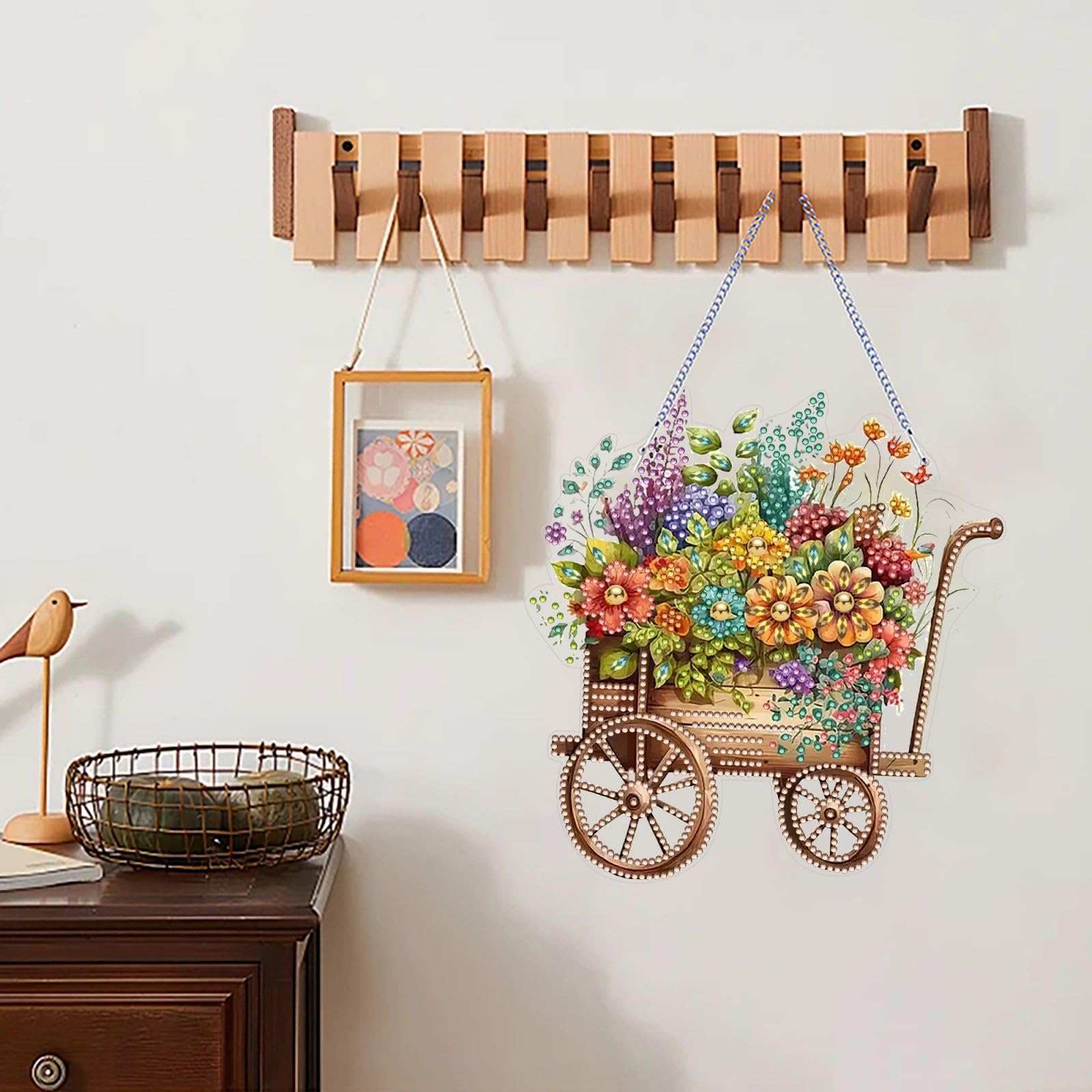 DIY Diamant-Malerei-Anhänger Mit Kette – Weihnachts-Deko-Set Mit 5 Stück Zum Selbermachen Für Fenster, Wand & Garten