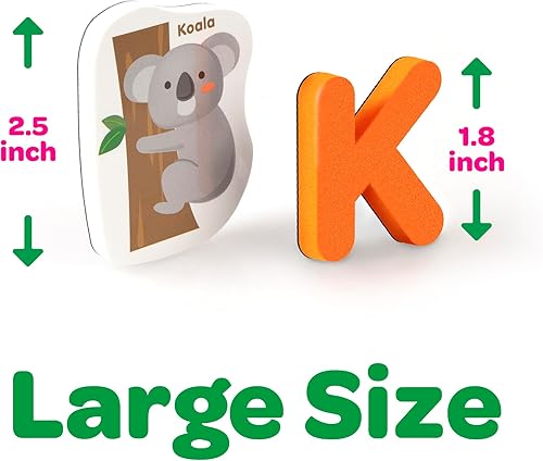 Miniatura 3 de Crayola ABC - Juego de imanes a juego – Animal Party, 52 imanes de espuma de calidad colorida que incluyen 26 imágenes y 26 imanes del alfabeto