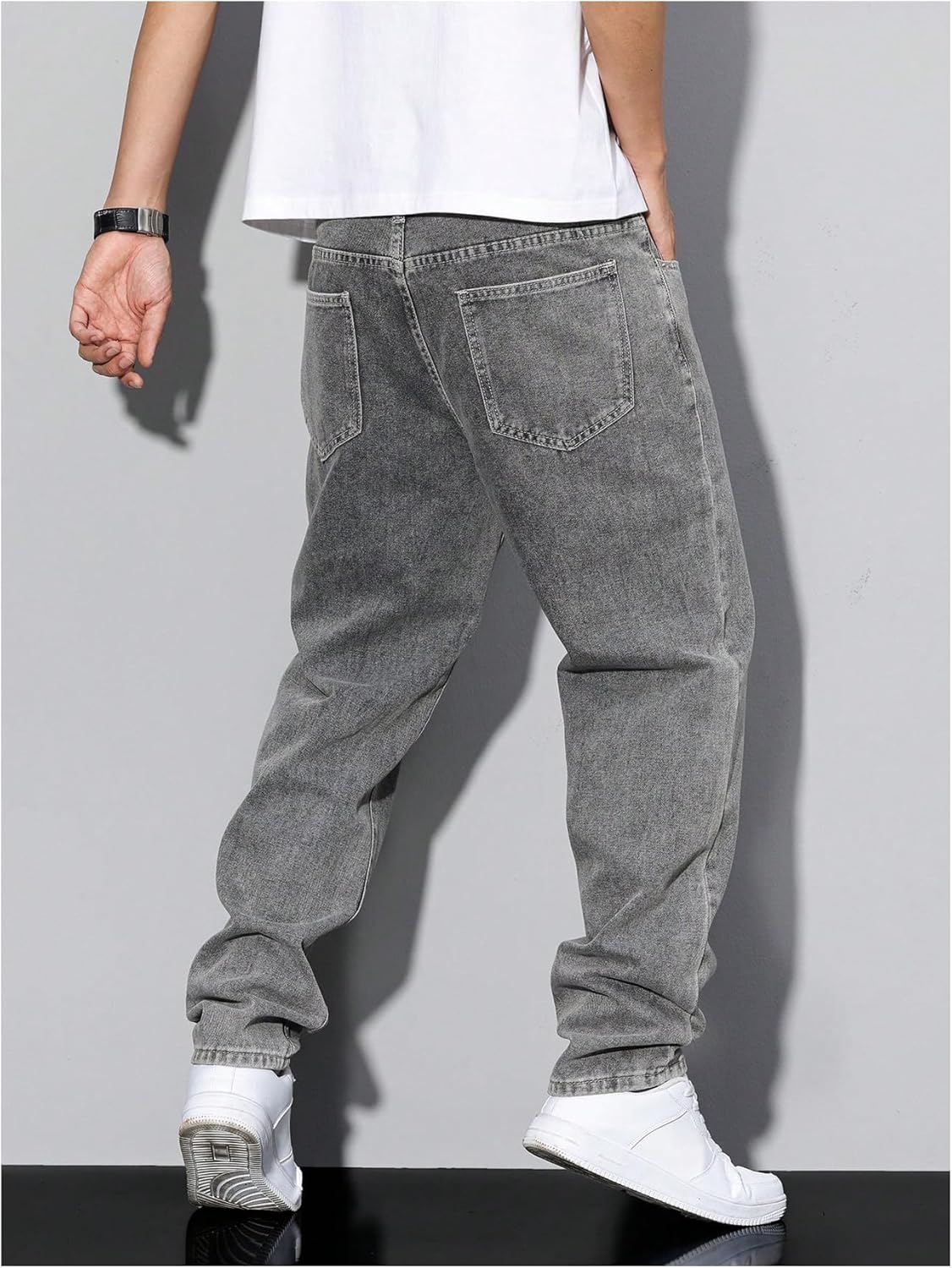SOLY HUX Men's Jeans Straight Leg Casual Denim Pants Hip Hop Trousers Streetwear - Image 3