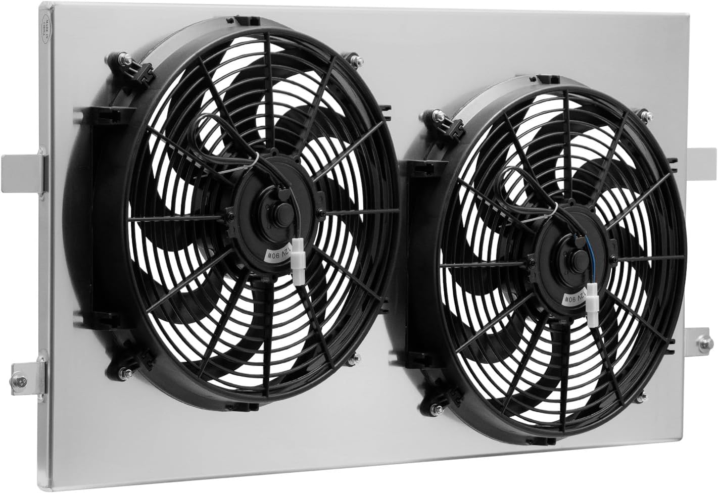 34" Aluminum Radiator Shroud Fan For 1999-2014 Chevy Silverado 1500 2500 GMC Yukon CU2370 Automotive Replacement Shroud Fan Relay Kit