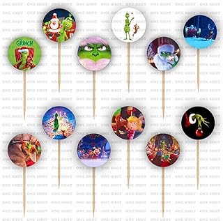 The Grinch Cupcake Toppers