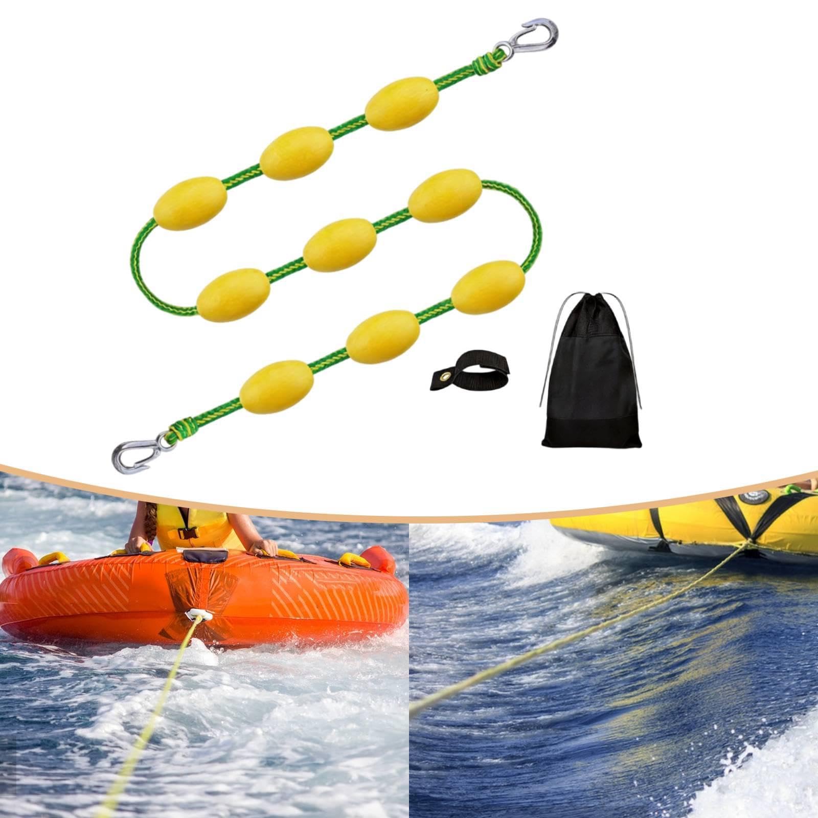 Amagogo Corda Galleggiante per Il Traino di Barche, Fune per Il Traino di Kayak, Robusta Corda Gonfiabile Lunga 18 M, Versatile per Sport Acquatici, Barche da