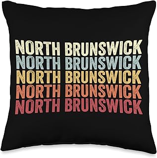 North Brunswick New Jersey North Brunswick NJ Retro Vintage Throw Pillow