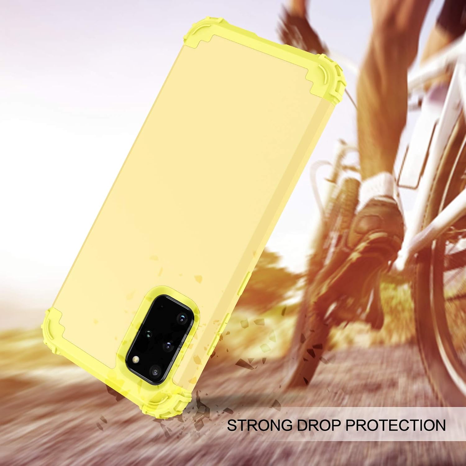 BENTOBEN Galaxy S20 Plus Case, Phone Case Samsung S20 Plus, Heavy Duty 3 in 1 Full Body Rugged Shockproof Hybrid Hard PC Soft Rubber Bumper Drop Protective Girls Women Boy S20 Plus Cover, Light Yellow