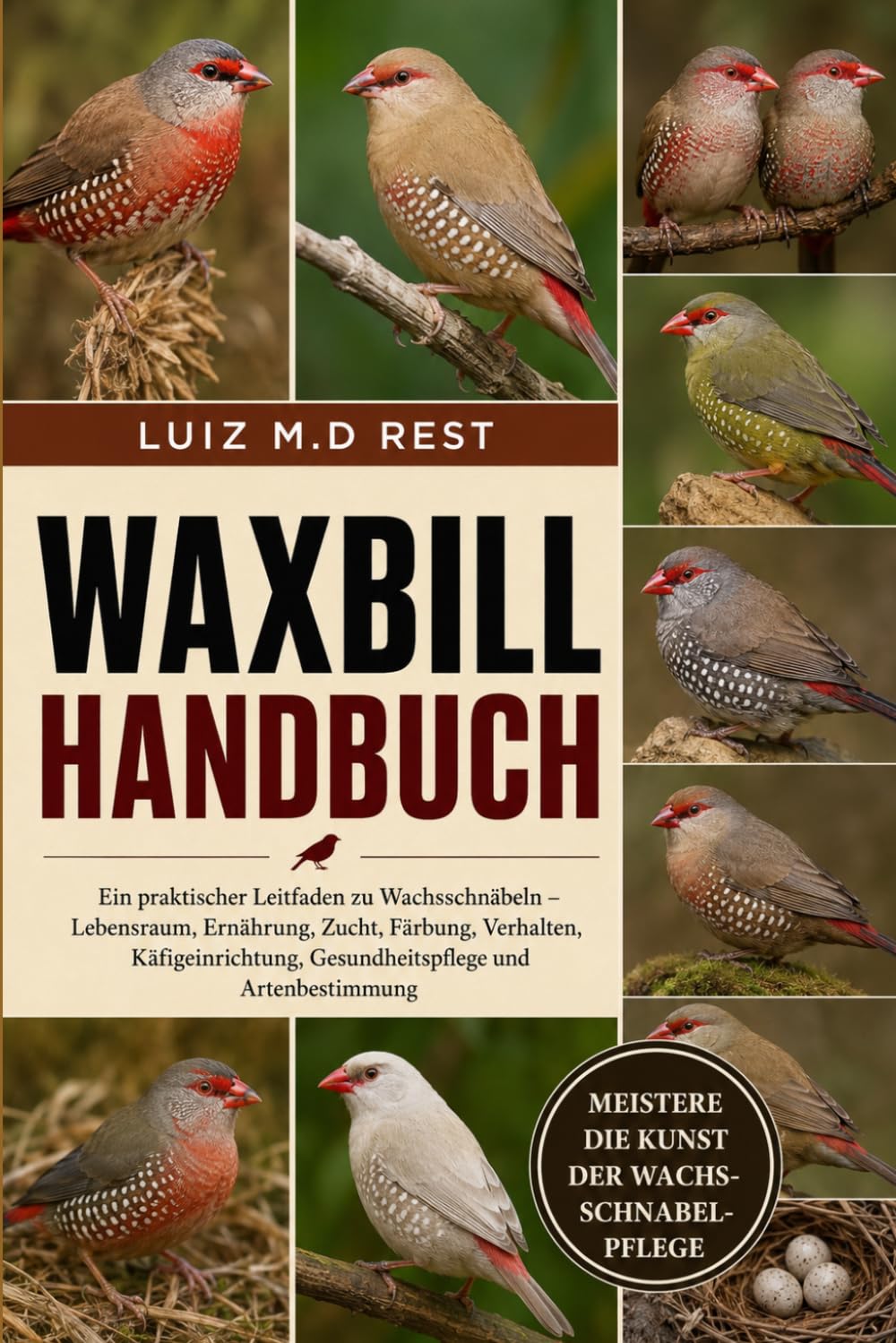 WAXBILL HANDBUCH: Ein praktischer Leitfaden zu Wachsschnäbeln – Lebensraum, Ernährung, Zucht, Färbung, Verhalten, Käfigeinrichtung, Gesundheitspflege und Artenbestimmung