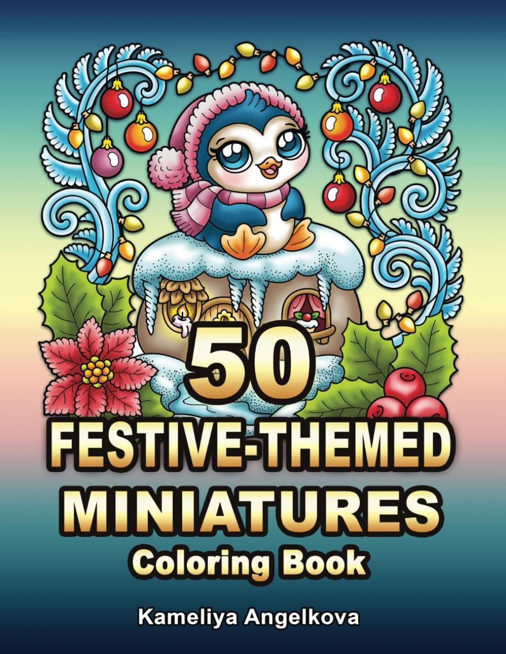 50 Festive-Themed Miniatures Coloring Book