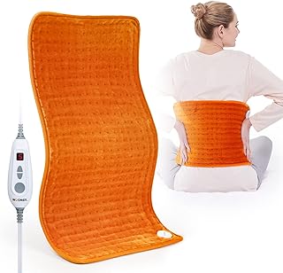 Sponsored Ad - [5 Year Warranty] WOOMER Electric Heating Pad for Back Pain & Cramps Relief, 12"x24" Extra Large, Heat Pad ...
