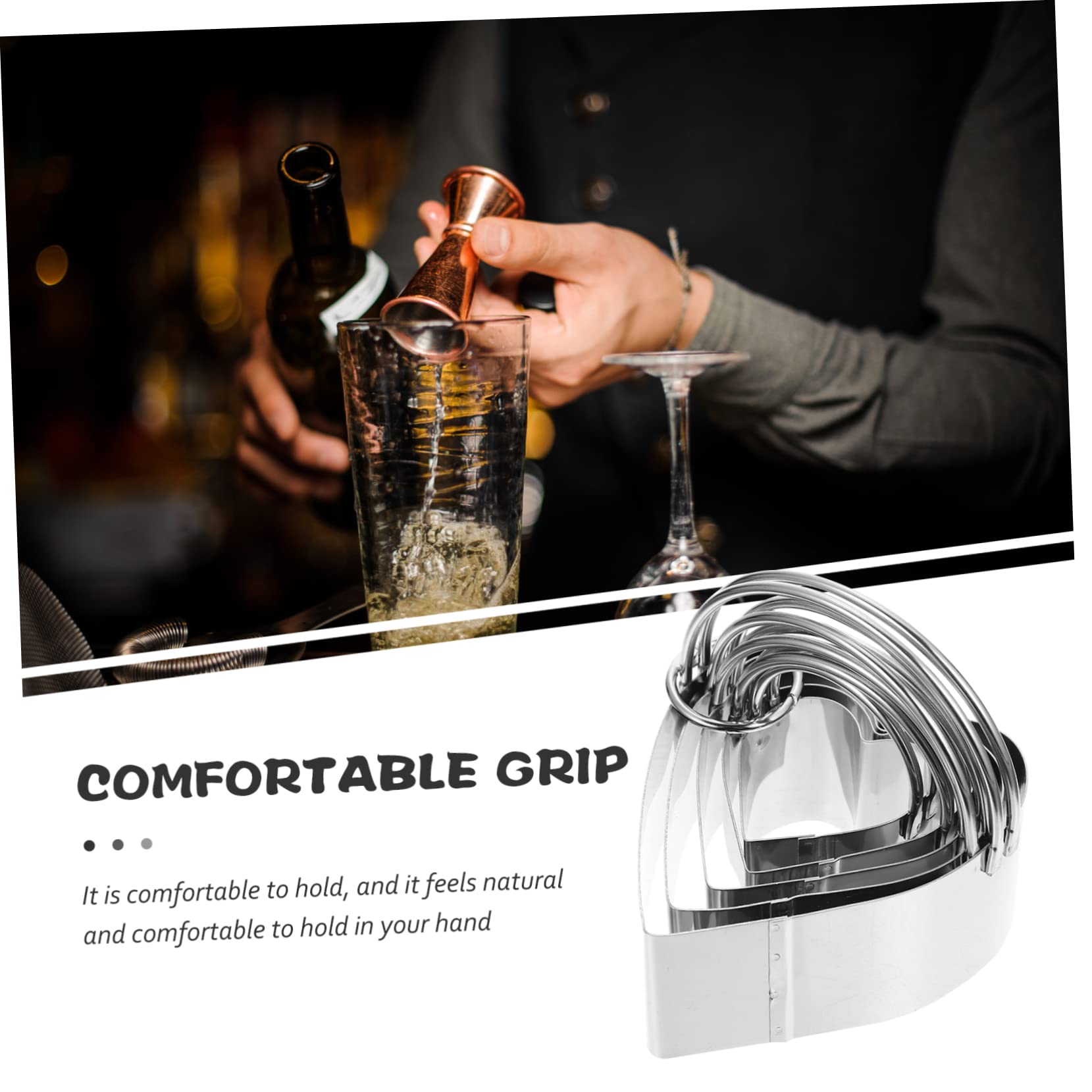BESTonZON 3 Pièces Mesureur De Vin Doseur à Cocktail Mesures Du Double Jigger Doseur à Martini Appareil De Mesure Du Vin Jigger De Barman Shaker Acier Inoxydable Gadgets Double Tête