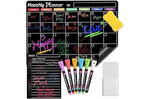 Magnetic Chalkboard Calendar for Fridge: Monthly, Weekly & Daily Planning