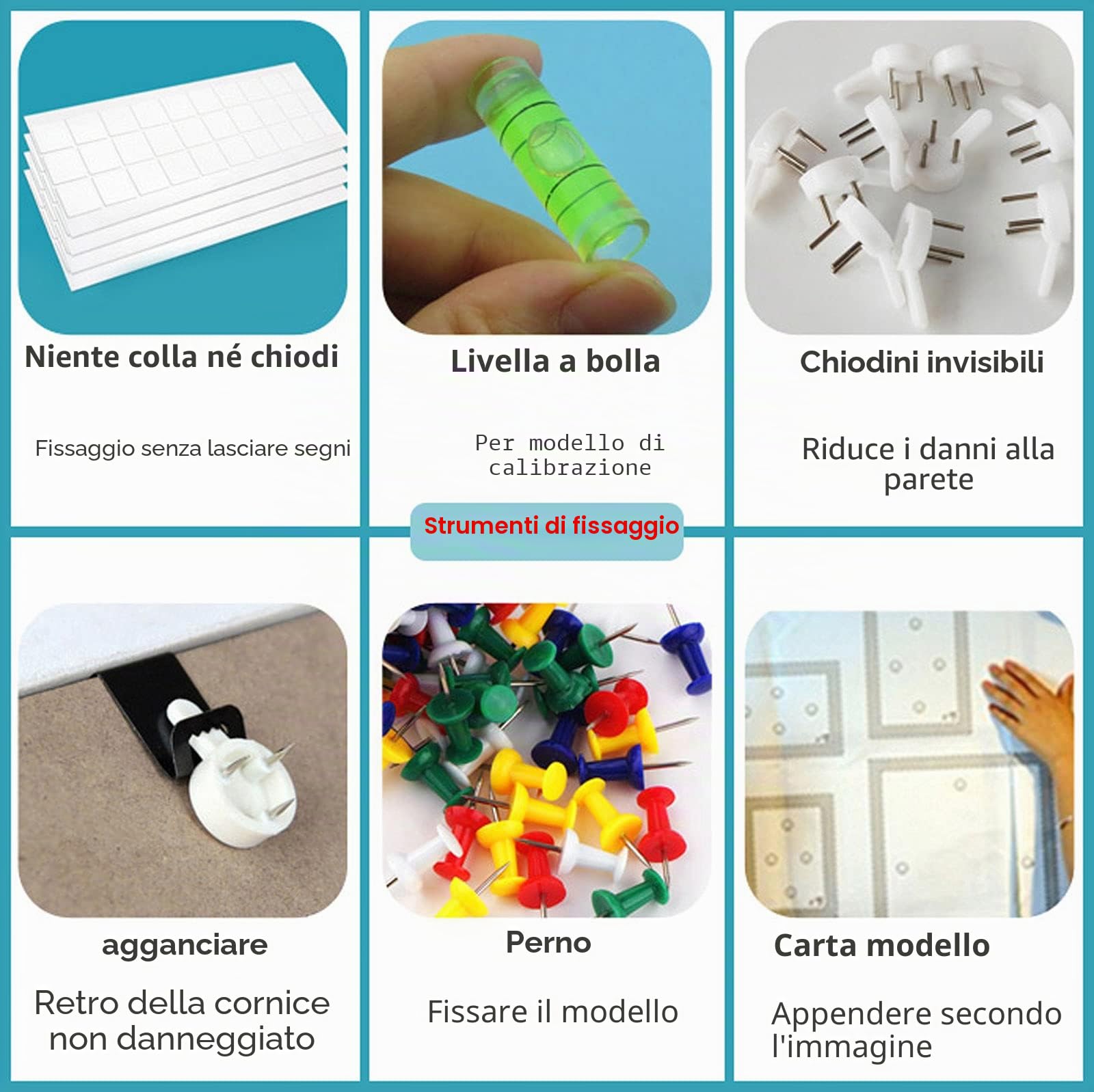 Set di cornici,Set di cornici per Foto da parete11pezzi，Set di cornici da Parete Varie Misure,Accessori Inclusi/Collage Foto/Galleria Fotografica