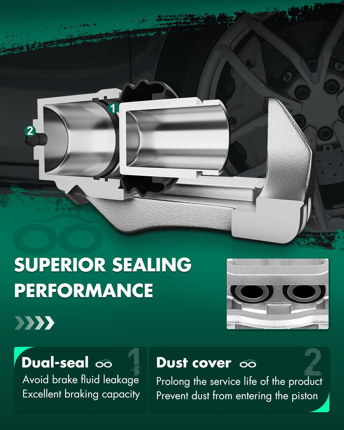 SCITOO 18B5405 18B5404 Disc Brake Calipers Assembly with Bracket Fit For Ford For F-150 2012-2016 For Ford For Lobo 2011-2013