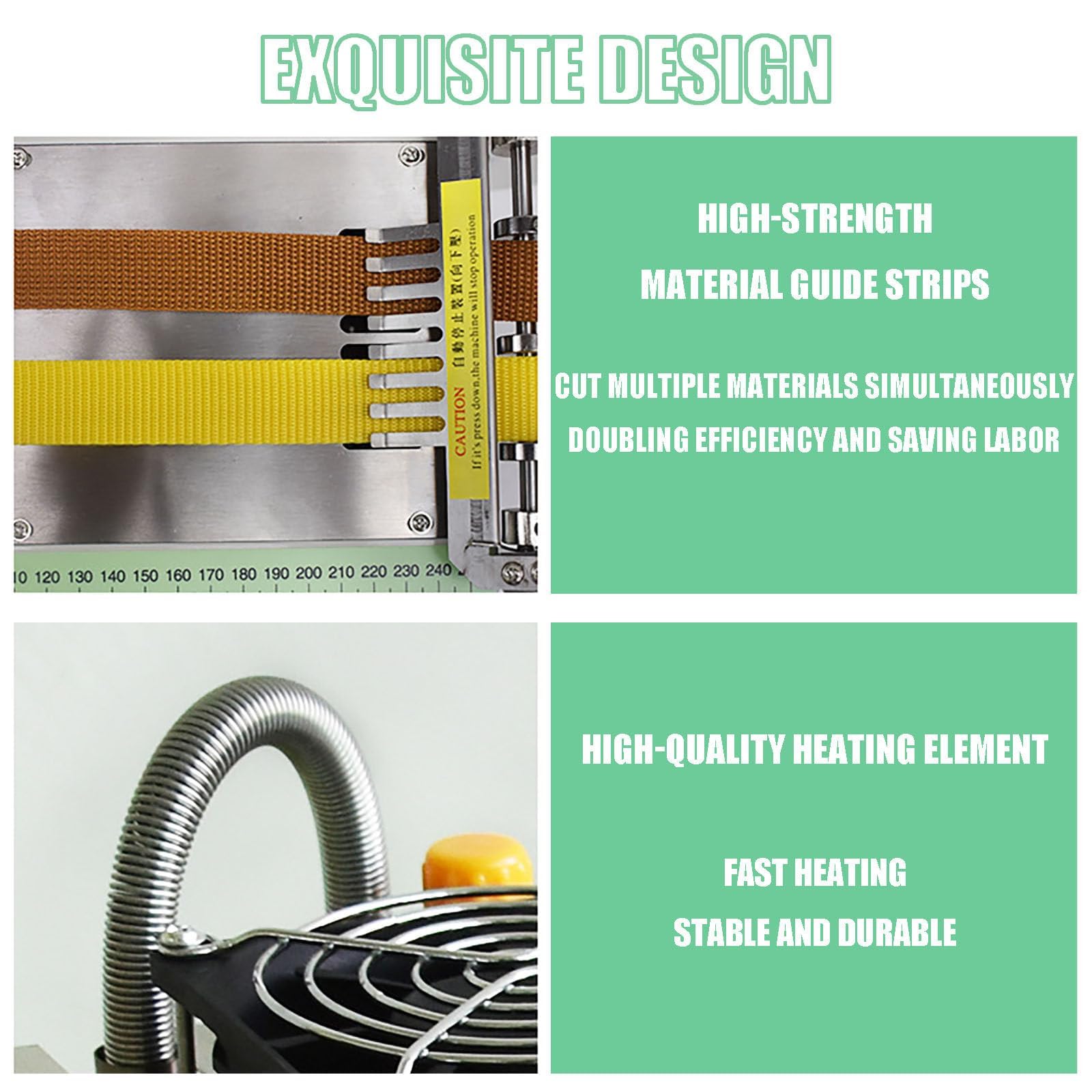 Coupe-sangle chaud et froid pour élastique, cuir, ruban et fermetures éclair – Outil de coupe lisse entièrement automatique pour couture industrielle et artisanat