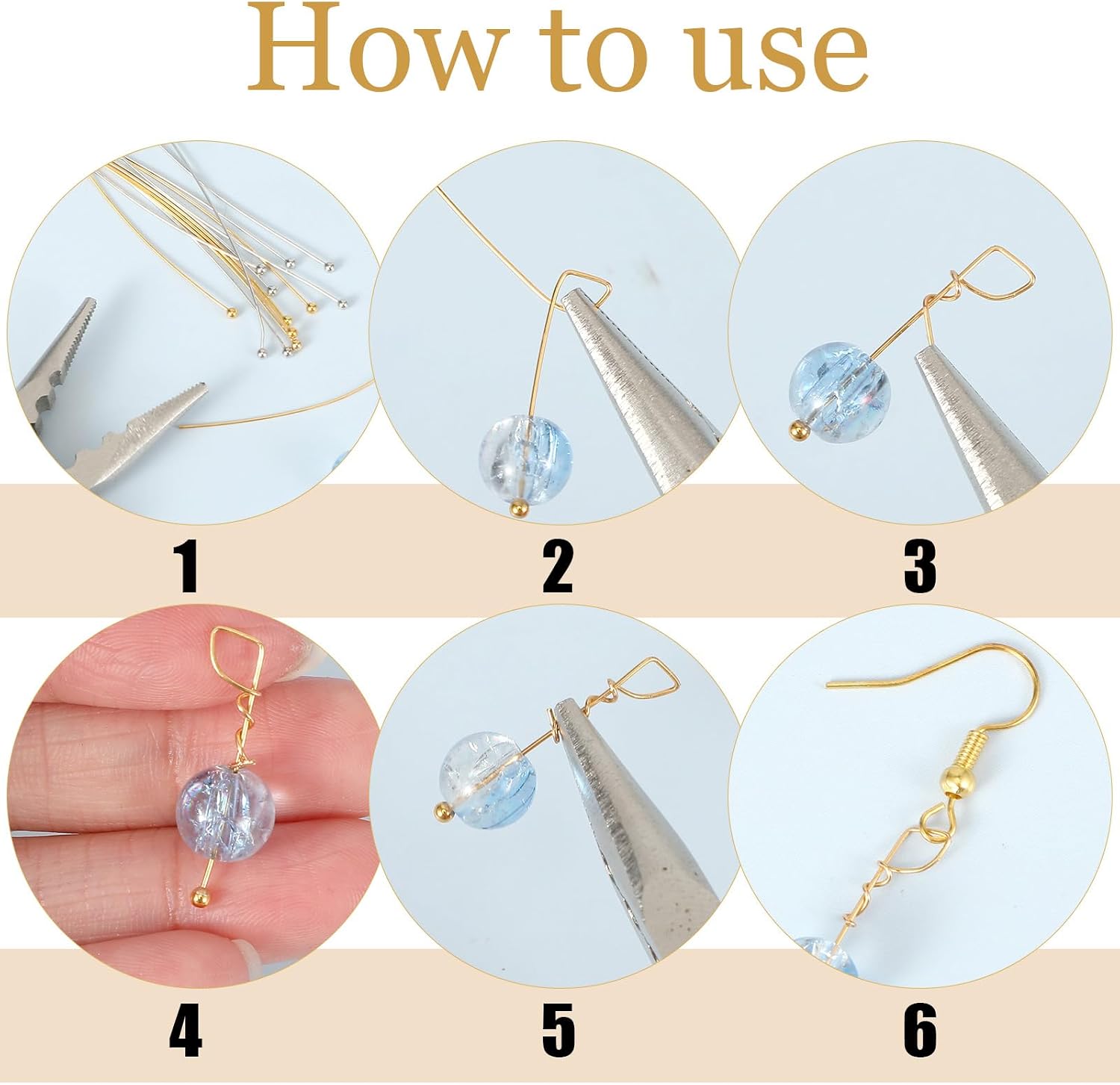 400 PCS Head Pins for Jewelry Making, Ball Head Pins Long 50mm