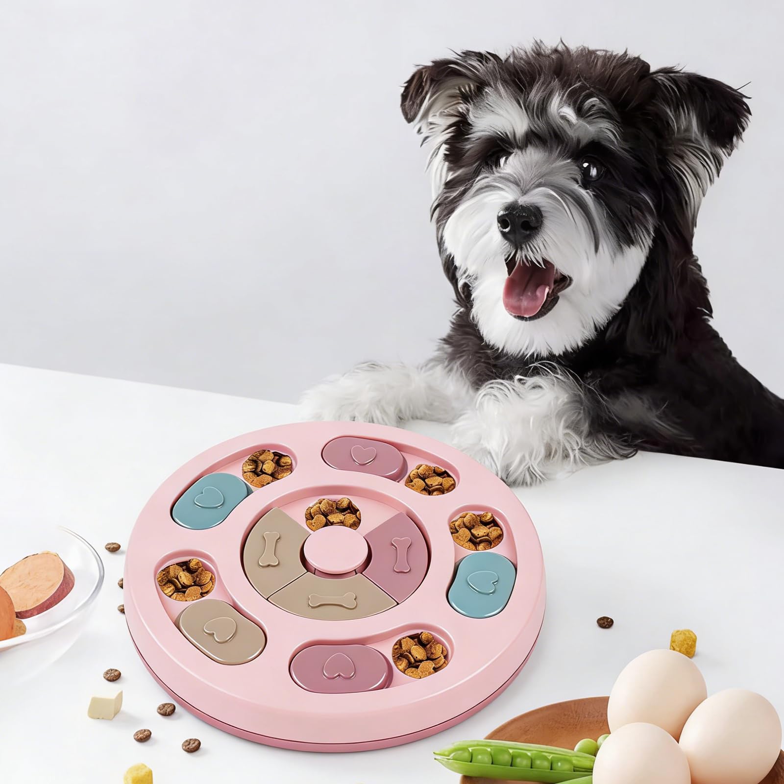 Giocattolo intelligente per cani, giocattolo per cani, giocattolo per gatti, intelligenza, giocattolo da mangiare per cani, lavabile, giocattolo per cani e gatti, rallentare interattivo, mangiare